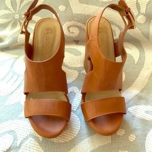Tan Wedge Heels